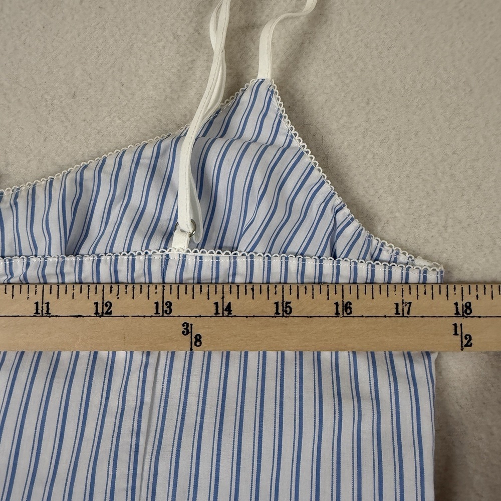 Womens Dress Mini Corset Milkmaid Style Size XL Stripes Nautical Slip Blue Bow - Picture 8 of 11